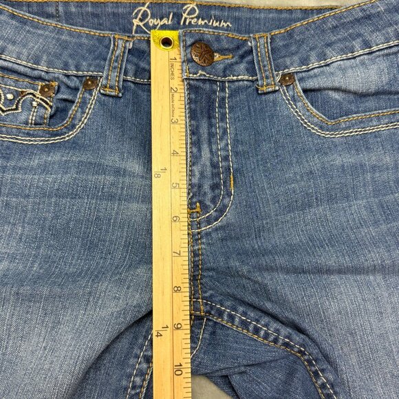 Royal Premium Womens Blue Jeans‎ Size 6 With Embroidered Pockets - Picture 12 of 14